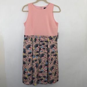 Eloquii Pink Thistle Printed Skirt Midi Dress NWT